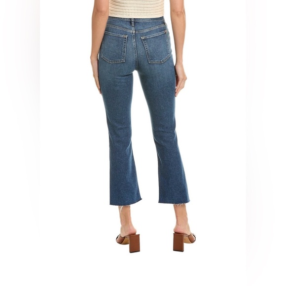 7 For All Mankind EUC size 28 High Waist Slim Kick Flare in Blue Print - Picture 2 of 5